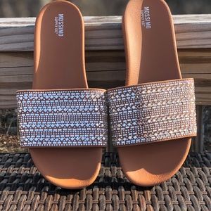 BEDAZZLED SLIDE SANDALS